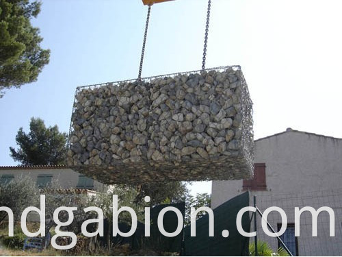 2 * 1 * 1M Box Gabion galvanisé, panier de gabion PVC pour vendre